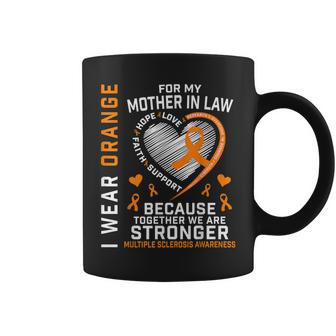 Orange Ribbon Ms Mother In Law Multiple Sclerosis Awareness Coffee Mug - Seseable