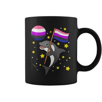 Orca In Space Genderfluid Pride Coffee Mug | Mazezy