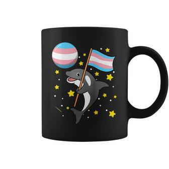 Orca In Space Trans Pride Coffee Mug | Mazezy