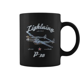 P38 Lightning Classic Warbird Wwii Fighter Airplane Vintage Coffee Mug - Thegiftio UK