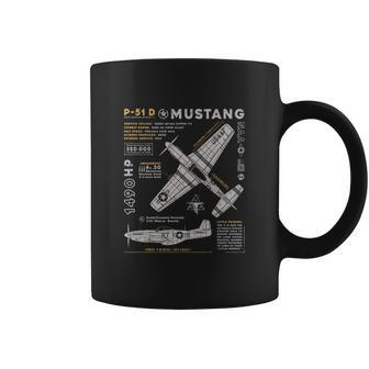 P51 Mustang North American Aviation Vintage Fighter Plane Coffee Mug - Thegiftio UK