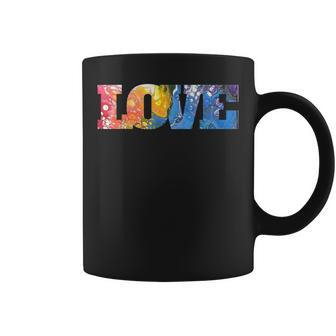 Paint Poured Love For Pride And Paint Pouring Fans Coffee Mug - Thegiftio UK