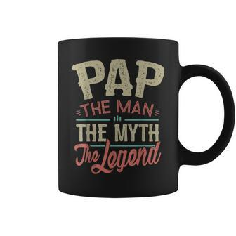 Pap From Grandchildren Pap The Myth The Legend Gift For Mens Coffee Mug - Seseable