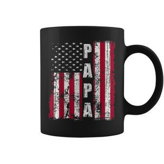 Papa American Flag Fathers Day 2021 V2 Coffee Mug - Seseable