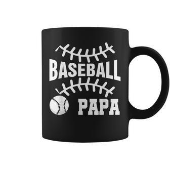 Papa Baseball Softball Cute Heart Gift Grandpa Papaw Coffee Mug | Mazezy