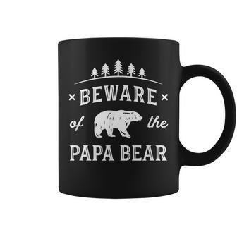 Papa Bear Daddy Bear Beware Dad Father Protector Gift Gift For Mens Coffee Mug | Mazezy