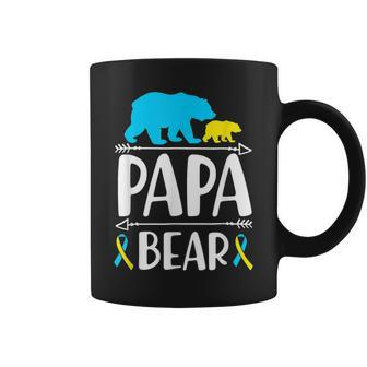 Papa Bear Down Syndrome Awareness Proud Dad Gift For Mens Coffee Mug | Mazezy