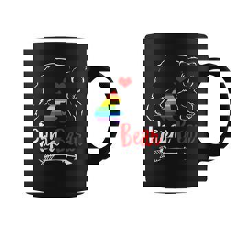 Papa Bear Proud Dad Daddy Ally Lgbtq Rainbow Flag Human Gift For Mens Coffee Mug | Mazezy
