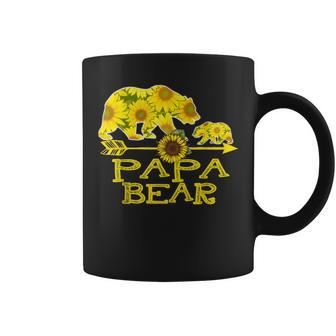 Papa Bear Sunflower Funny Mother Father Gifts Coffee Mug | Mazezy