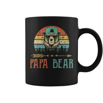 Papa Bear Vintage Daddy Wildling Fathers Day Dad Coffee Mug | Mazezy