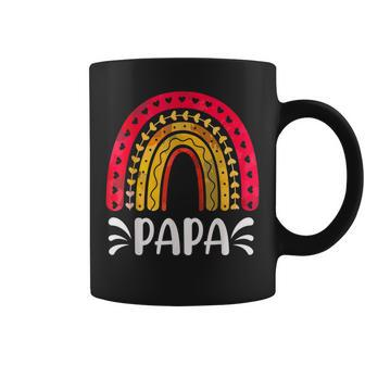 Papa For Dad Family Rainbow Graphic Gift For Mens Coffee Mug | Mazezy AU