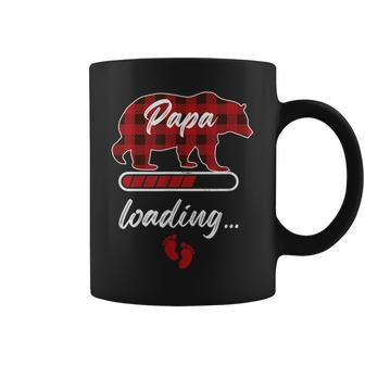 Papa Loading Dad Father Bear Buffalo Vintage Plaid Pattern Coffee Mug | Mazezy