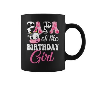 Papa Of The Birthday Girl Farm Cow 1St Birthday Girl Coffee Mug | Mazezy