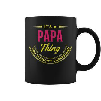 Papa Personalized Name Gifts Name Print S With Name Papa V2 Coffee Mug - Seseable