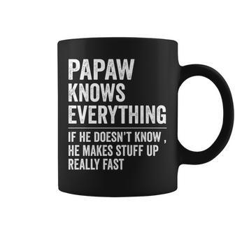 Papaw Know Everything Funny Fathers Day Gift For Grandpa Coffee Mug - Thegiftio UK