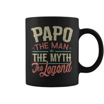 Papo From Grandchildren Papo The Myth The Legend Gift For Mens Coffee Mug - Seseable