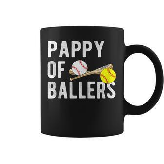 Pappy Of Ballers Softball Baseball Funny Fathers Day 2023 Coffee Mug - Thegiftio UK