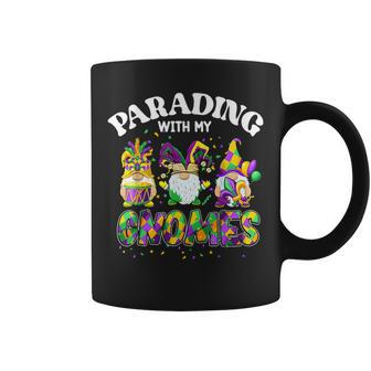 Parading With My Gnomes Mardi Gras Costume Party Lover Coffee Mug - Seseable