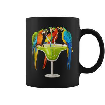 Parrots Drinking Margarita On Summer Vacation Birds Gift Coffee Mug | Mazezy