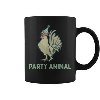 Party Animal Rooster Birthday Chicken Birthday Coffee Mug | Mazezy