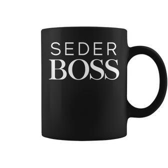 Passover Seder Boss Jewish Funny Pesach Matzah Four Sons Coffee Mug | Mazezy