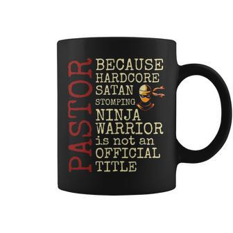 Pastor Because Devil Stomping Ninja Funny Preacher Christian Coffee Mug - Seseable