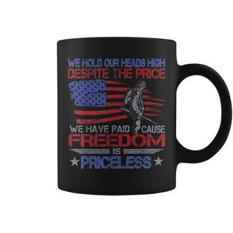 Patriotic American Us Flag Freedom Is Priceless 4Th Of July Coffee Mug - Seseable