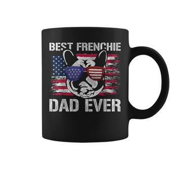 Patriotic Frenchie Dad Dog Us Flag Men Gift French Bulldog Coffee Mug | Mazezy