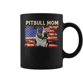 Patriotic Pitbull Mom Gifts 4Th Of July American Flag Usa Coffee Mug - Thegiftio UK