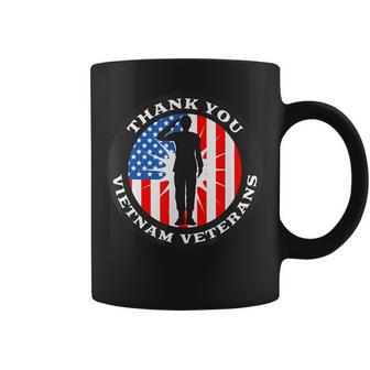 Patriotic Veteran Us Flag - Thank You Vietnam Veterans Coffee Mug - Seseable