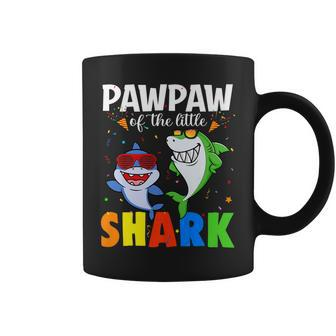 Pawpaw Of The Birthday Little Shark Themed Family Birthday Coffee Mug | Mazezy