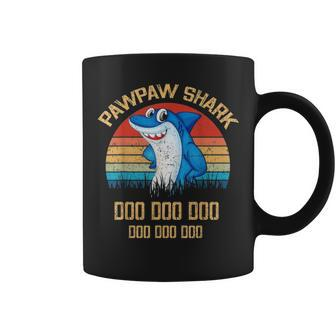 Pawpaw Shark Fathers Day Gift From Wife Son Daughter Coffee Mug - Seseable