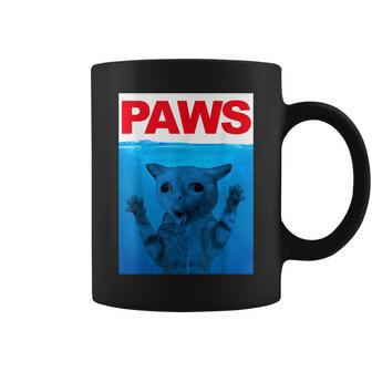Paws Cat Meme Humor Funny Kitty Lover Funny Cats Dads Mom Coffee Mug - Seseable