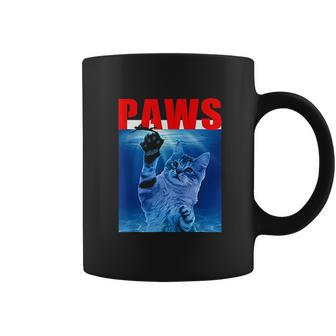 Paws Funny Cat Arody For Shark And Cat Lovers Coffee Mug - Thegiftio UK