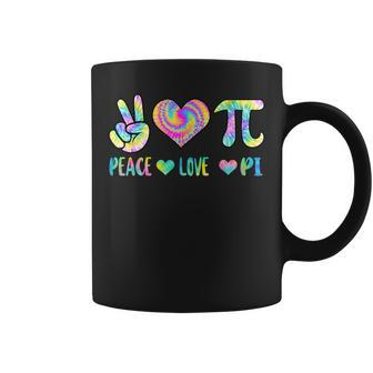 Peace Heart Pi Day Tie Dye Mathematics Science Math Teacher Coffee Mug - Seseable