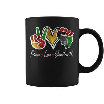 Peace Love Junenth Black Pride Freedom Day 1865 June 19Th Coffee Mug - Thegiftio UK