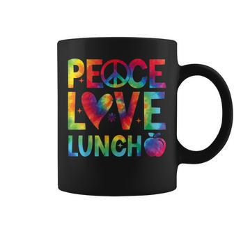 Peace Love Lunch Lady Retro Groovy Lunch Lady Back To School Coffee Mug - Thegiftio UK