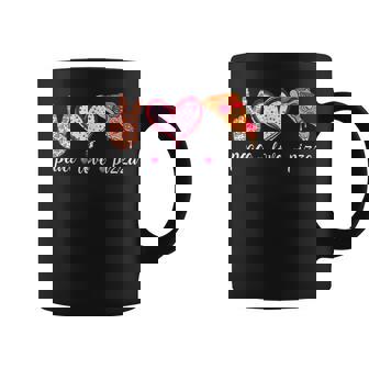 Peace Love Pizza Fast Food Italian Food Apparel Coffee Mug | Seseable CA