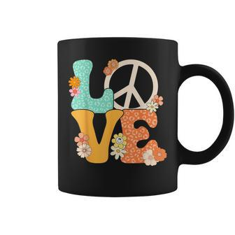 Peace Sign Love 60S 70S Costume Groovy Hippie Theme Party Coffee Mug - Thegiftio UK
