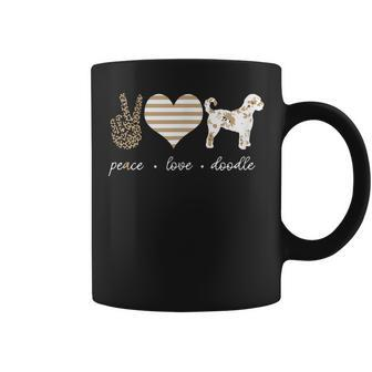 Peace With Love Doodle Mom Doodle Lover Doodle Mama  Coffee Mug
