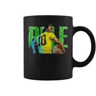 Pelé Legend Pelé Lovers Brasil Flag Coffee Mug | Mazezy