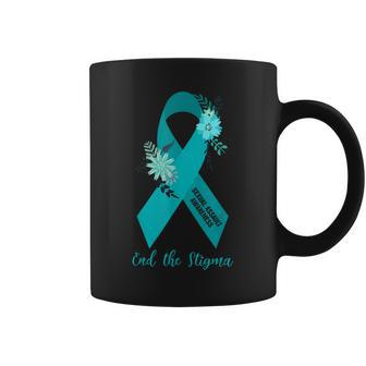 Ph Floral Ribbon Sexual Assault Awareness Month Coffee Mug | Mazezy