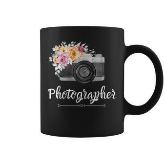 Photographer Floral Womens Photography Camera Gift Coffee Mug | Mazezy