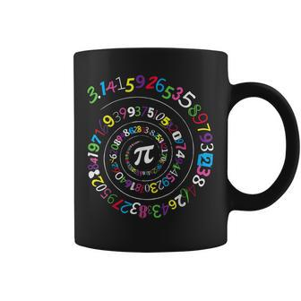 Pi Day Spiral Pi Color Numbers Teacher Student Coffee Mug | Mazezy