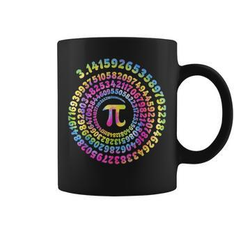 Pi Day Spiral Pi Tie Dye Numbers Math Pi Day 314 Coffee Mug | Mazezy