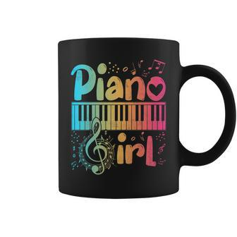 Piano Girl Funny Pianist Keyboard Music Notes Piano Lover Coffee Mug - Seseable