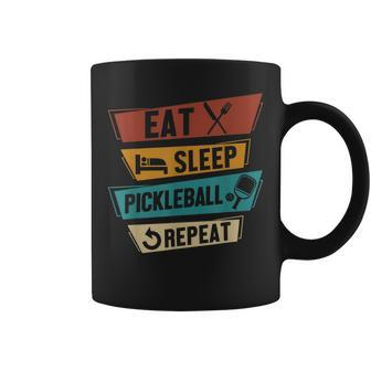 Pickleball Player Funny Eat Sleep Pickleball Repeat Coffee Mug - Seseable