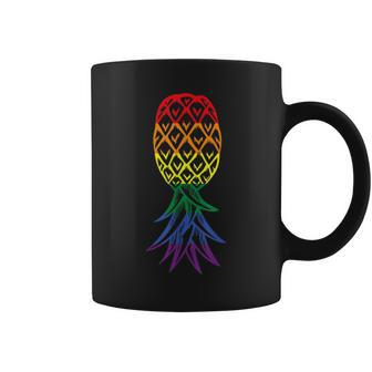Pineapple Upside Down | Rainbow | Lgbt Singer Coffee Mug | Mazezy