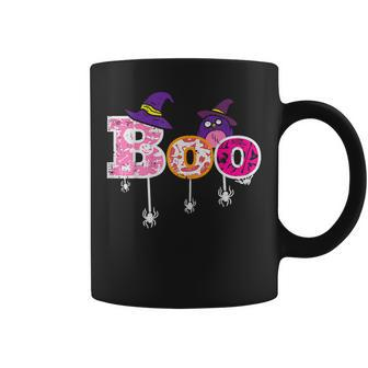 Pink Boo Spider Witch Hat Cute Scary Halloween Girls Women V2 Coffee Mug - Thegiftio UK