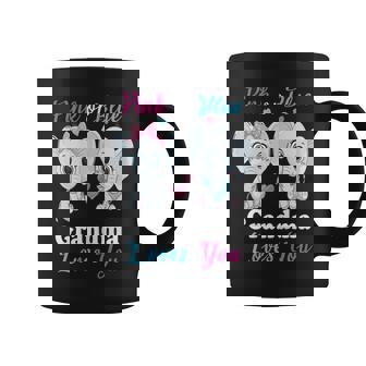Pink Or Blue Grandma Loves You Elephants Baby Gender Reveal Gift For Womens Coffee Mug | Mazezy
